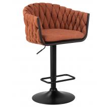  Стул барный DOBRIN LEON, оранжевая ткань (LAR 275-27), фото 1 