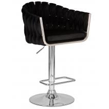  Стул барный DOBRIN MARCEL, черный велюр (MJ9-101), фото 1 