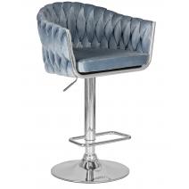  Стул барный DOBRIN MARCEL, пудрово-голубой велюр (MJ9-74), фото 1 