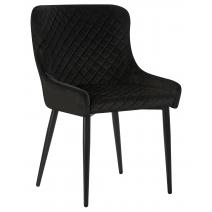  Стул обеденный DOBRIN RICHARD, черные матовые ножки, черный велюр (V108-77), фото 1 