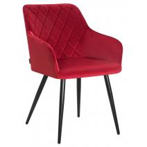  Стул обеденный DOBRIN ROBERT, черные матовые ножки, велюр V108-37 Бордовый, фото 1 