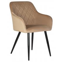  Стул обеденный DOBRIN ROBERT, черные матовые ножки, велюр V108-104 Мокко, фото 1 