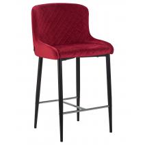  Стул полубарный DOBRIN CHRISTIAN'65, черные ножки, бордовый велюр (V108-85), фото 1 