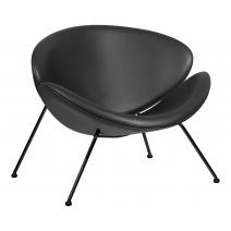  Кресло дизайнерское DOBRIN EMILY, черный винил YP16, черное основания, фото 1 