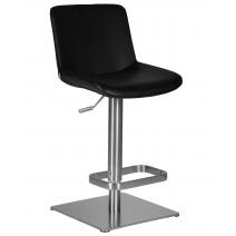  Стул барный DOBRIN ALDO, черный PU YP33-19, основание из нержавеющей стали, фото 1 
