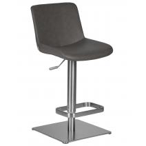  Стул барный DOBRIN ALDO, серый PU YP4, основание из нержавеющей стали, фото 1 