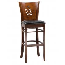  Стул барный DOBRIN JERRY BAR, шоколад, чёрный, фото 1 