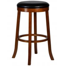  Круглый барный табурет DOBRIN BOB BAR, шоколад, черный, фото 1 