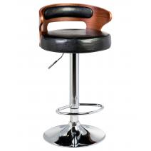  Стул барный DOBRIN FRED, коричневое дерево, чёрный, фото 1 