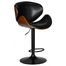  Стул барный DOBRIN JACK BLACK, цвет черный глянец PU ABD 002, фото 1 
