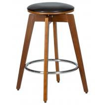  Табурет полубарный DOBRIN TOM'66, цвет черный глянец PU ABD 002, фото 1 