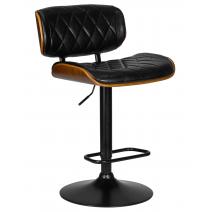  Стул барный DOBRIN MORGAN, цвет черный глянец PU ABD 002, фото 1 