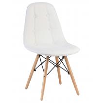  Стул обеденный DOBRIN BENNET, ножки светлый бук, белый, фото 1 