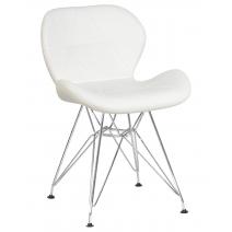  Стул обеденный DOBRIN BUTTERFLY CHROME, ножки хром, цвет белый, фото 1 