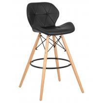  Стул барный DOBRIN BUTTERFLY BAR, ножки светлый бук, цвет чёрный, фото 1 