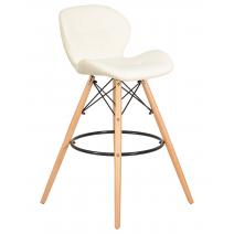  Стул барный DOBRIN BUTTERFLY BAR, ножки светлый бук, цвет кремовый, фото 1 