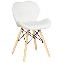  Стул обеденный DOBRIN BUTTERFLY, ножки светлый бук, цвет сиденья белый, фото 1 