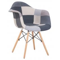  Стул обеденный DOBRIN DAW RACHEL, ножки светлый бук, сиденье 002 Puzzle, фото 1 