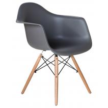  Стул обеденный DOBRIN DAW, ножки светлый бук, цвет сиденья тёмно-серый (GR-04), фото 1 