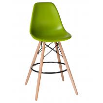  Стул барный LMZL-PP623G, ножки светлый бук, цвет сиденья салатовый, фото 1 