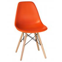  Стул обеденный DOBRIN DSW, ножки светлый бук, цвет оранжевый (O-02), фото 1 