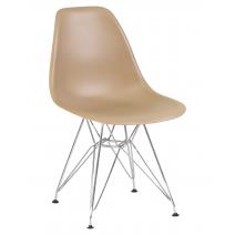  Стул обеденный DOBRIN DSR, ножки хром, цвет бежевый (GR-03), фото 1 