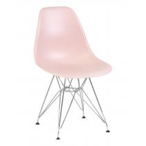  Стул обеденный DOBRIN DSR, ножки хром, цвет светло-розовый (PK-02), фото 1 
