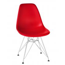  Стул обеденный DOBRIN DSR, ножки хром, цвет красный (R-02), фото 1 