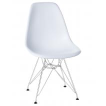  Стул обеденный DOBRIN DSR, ножки хром, цвет белый (W-02), фото 1 
