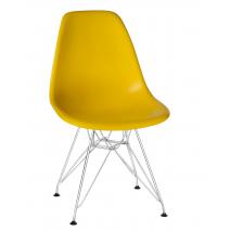  Стул обеденный DOBRIN DSR, ножки хром, цвет желтый (Y-01), фото 1 