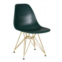  Стул обеденный DOBRIN DSR, ножки золотые, цвет тёмно-зеленый (G-13), фото 1 