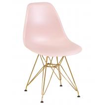  Стул обеденный DOBRIN DSR, ножки золотые, цвет светло-розовый (PK-02), фото 1 