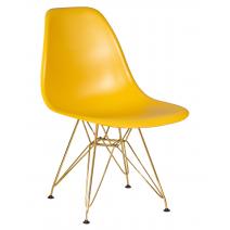  Стул обеденный DOBRIN DSR, ножки золотые, цвет горчичный (Y-03), фото 1 