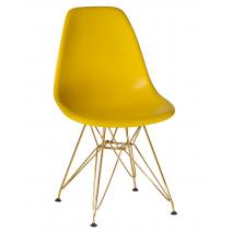  Стул обеденный DOBRIN DSR, ножки золотые, цвет жёлтый (Y-01), фото 1 