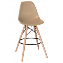 Стул барный DOBRIN DSW BAR, ножки светлый бук, цвет сиденья бежевый (GR-03), фото 1 