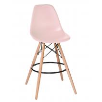  Стул барный DOBRIN DSW BAR, ножки светлый бук, цвет сиденья светло-розовый (PK-02), фото 1 