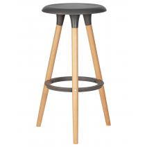  Табурет барный DOBRIN ROYCE, ножки светлый бук, цвет темно-серый (GR-04), фото 1 