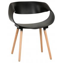  Стул обеденный DOBRIN ALIEN, ножки светлый бук, цвет чёрный (B-03), фото 1 