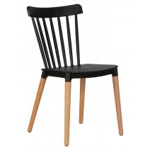  Стул обеденный DOBRIN THEO, ножки светлый бук, цвет черный (B-03), фото 1 
