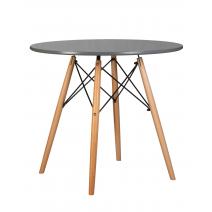  Стол обеденный DOBRIN CHELSEA`80, ножки светлый бук, столешница тёмно-серый (GR-04), фото 1 