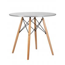  Стол обеденный DOBRIN CHELSEA`80, ножки светлый бук, столешница светло-серый (GR-01), фото 1 