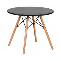  Стол журнальный DOBRIN SHELLEY, ножки светлый бук, цвет чёрный, фото 1 