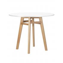  Стол обеденный DOBRIN ALBERT'90, белая столешница, основание светлый бук, фото 1 