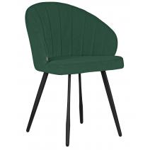  Стул обеденный DOBRIN NAOMI, ЭМАЛЬ ЧЕРНЫЙ МУАР велюр Catania Izumrud, фото 1 