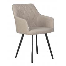  Стул обеденный DOBRIN ROBY, ЭМАЛЬ ЧЕРНЫЙ МУАР велюр Catania Humus, фото 1 