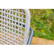  "Тунис" стул плетеный из роупа, каркас алюминий темно-серый (RAL7024), роуп светло-серый, фото 7 