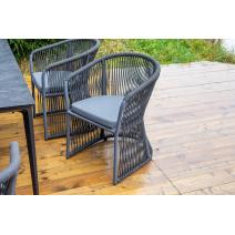  "Романо" обеденная группа на 6 персон, каркас темно-серый, роуп темно-серый, фото 6 