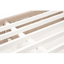  "Ривьера" шезлонг плетеный из роупа, каркас алюминий белый муар, роуп бежевый круглый, ткань бежевая 052, фото 9 