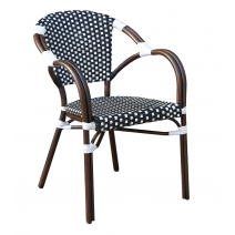  "Кабри" плетеный стул из искусственного ротанга, цвет черно-белый, фото 1 