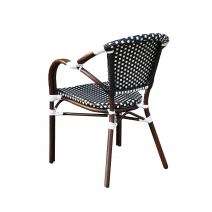  "Кабри" плетеный стул из искусственного ротанга, цвет черно-белый, фото 3 